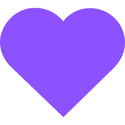 The Fanpit logo, a purple heart